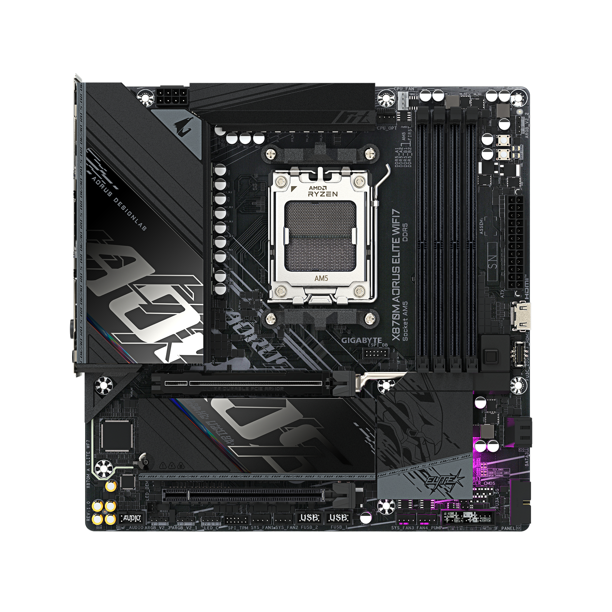 Gigabyte X870M AORUS ELITE WIFI7, X870M A ELITE WF7 - imagine 2