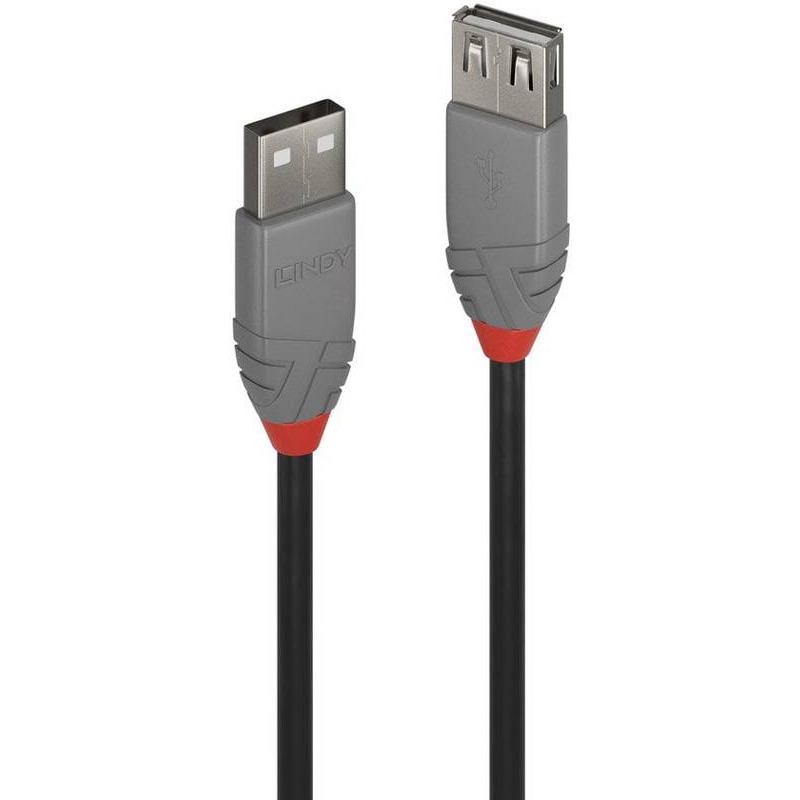 Lindy Cablu 5m USB 2.0 Type A Ext, Anthr, LY-36705