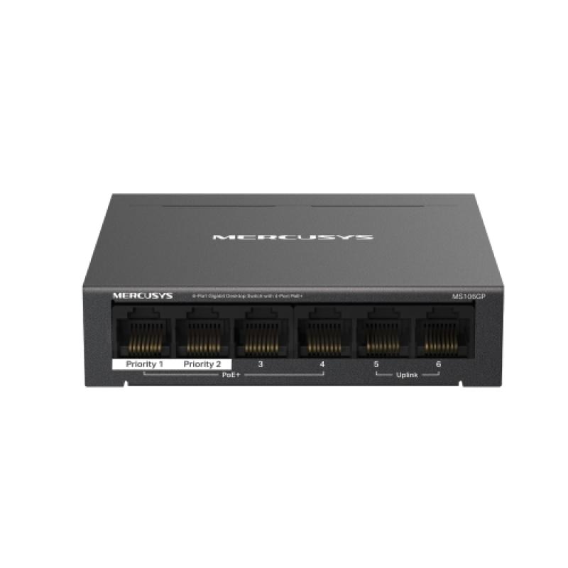 MERCUSYS Ethernet Switch, Gigabit, Poe, MS106GP