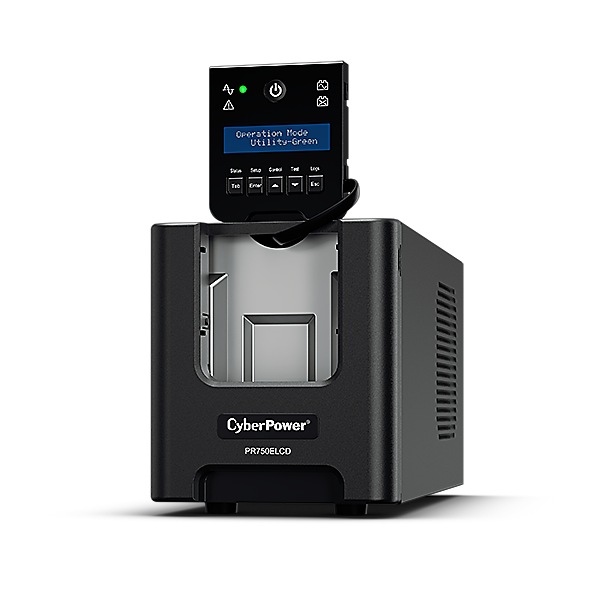 Cyber Power UPS Line Int. cu sin. pura, cu management, Tower, LCD, 750VA/675W, AVR, 6x, PR750ELCD - imagine 2