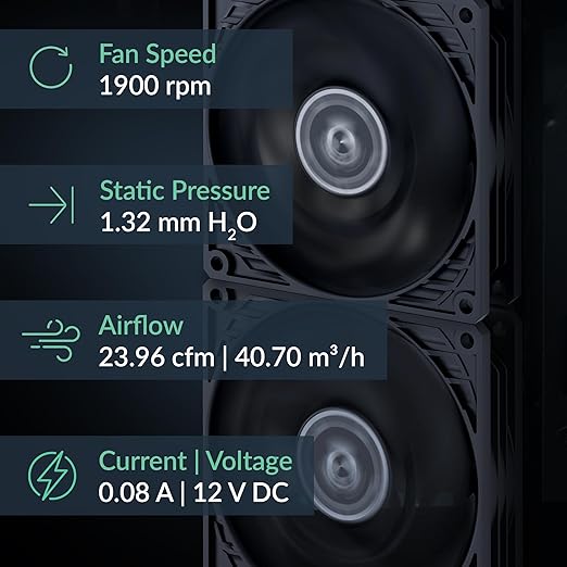 Arctic Ventilator "P9 Silent", 92mm, 1900 RPM, FDB, 24 cfm, 4pin, negru, ACFAN00297A - imagine 2