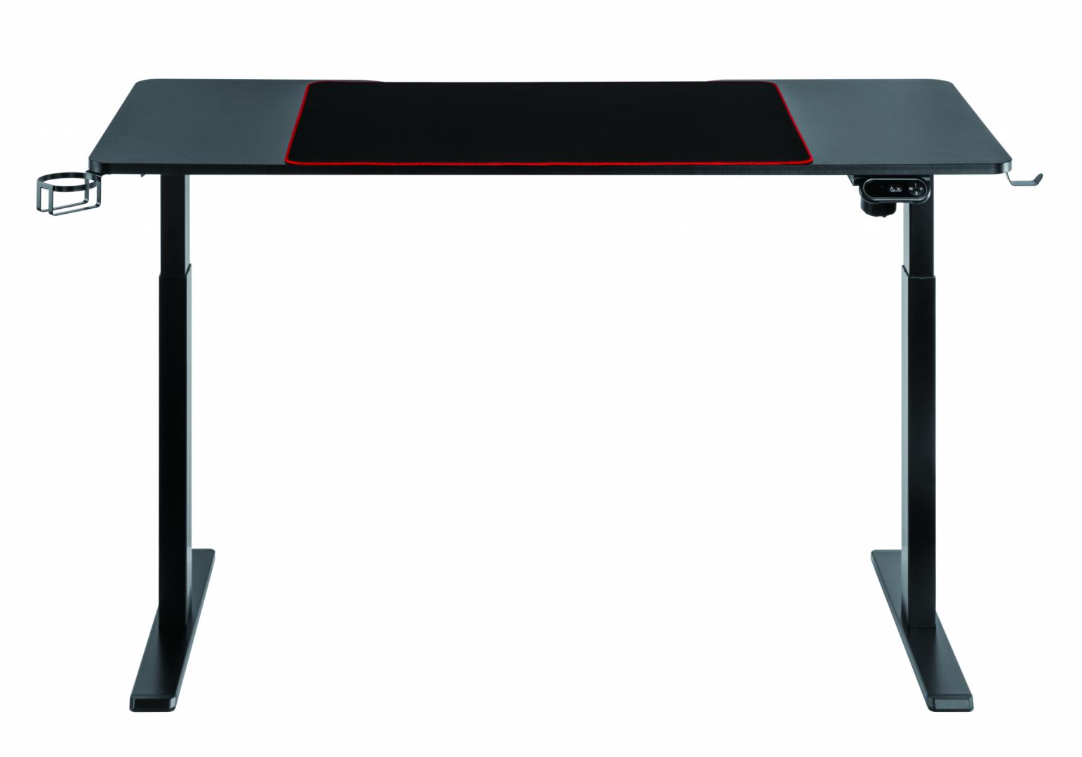 SERIOUX Birou gaming electric Elysium LED RGB 1400x600x730mm, reglare electrica pe, SRXGT-ELYSIUM