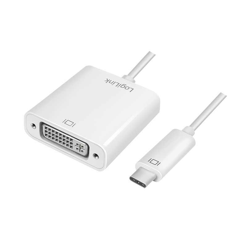 Logilink ADAPTOR video, adaptor USB-C (T) la DVI-I DL (M) 24+5pin, 0.15m, conectori, UA0245A