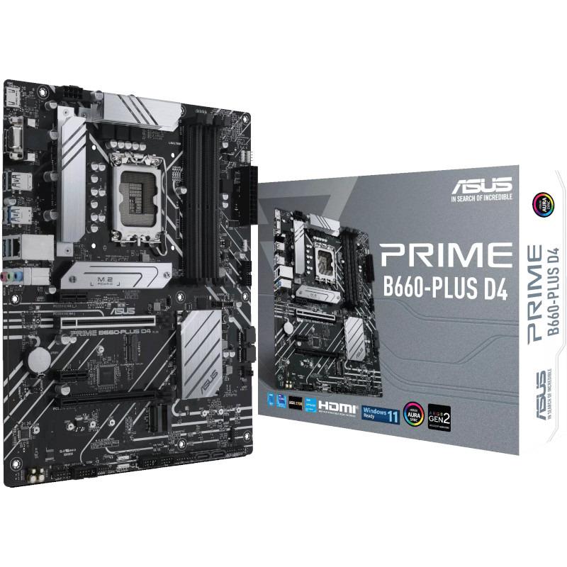Asus PLACA de BAZA, skt LGA 1700, ATX, Intel B660, 4 x DDR4, max. 128 GB, 4 x, PRIME B660-PLUS D4 - imagine 4