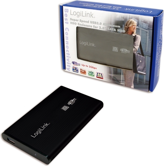 Logilink RACK extern, pt HDD/SSD, 2.5 inch, S-ATA, interfata PC USB 3.0, aluminiu, negru, UA0106