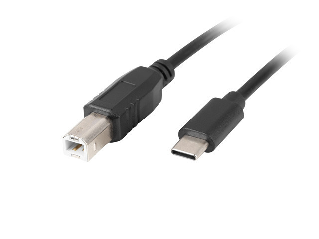 Lanberg cable 3m USB 2.0 USB C USB B Ferrit Black, CA-USBA-14CC-0030-BK
