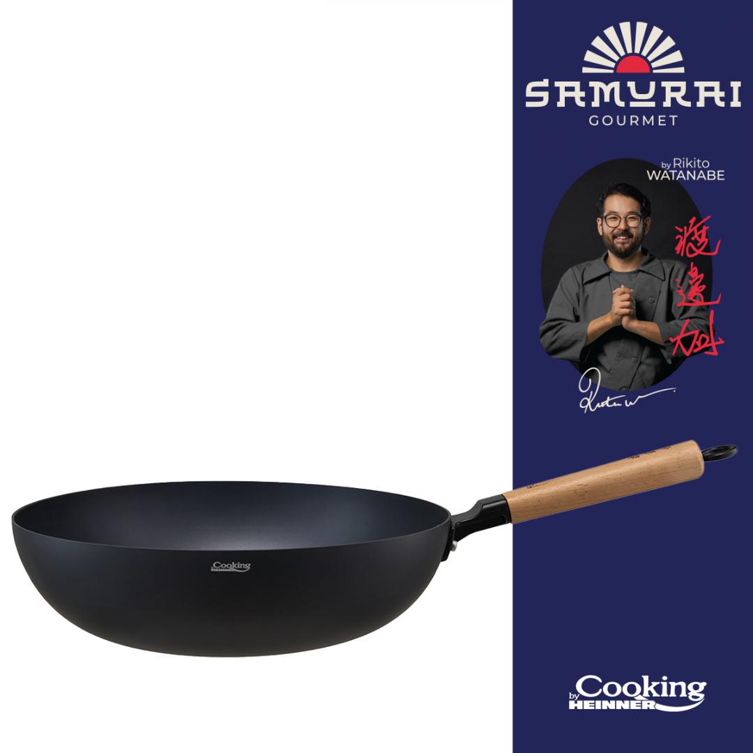 HEINNER TIGAIE WOK 32X9 CM, RIKITO WATANABE, SAMURAI GOURMET, COOKING BY, HR-SNT-W32