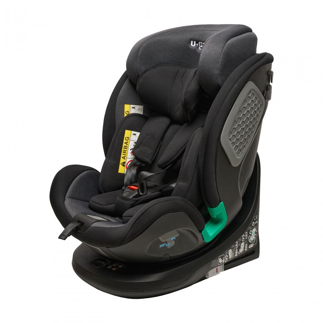 U-GROW Scaun auto rotativ 360 gr,isofix,Negru, UGHCS-09BK - imagine 2