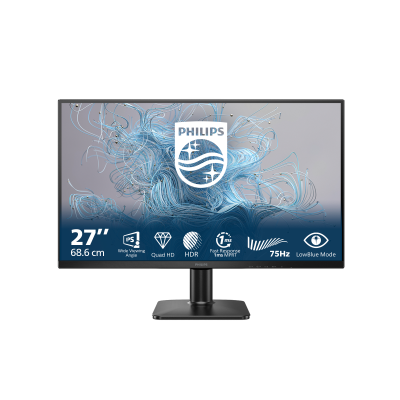 PHILIPS Monitor Consumer, 27", 2560 x 1440 pixeli, Black, 27E2N1500L/00