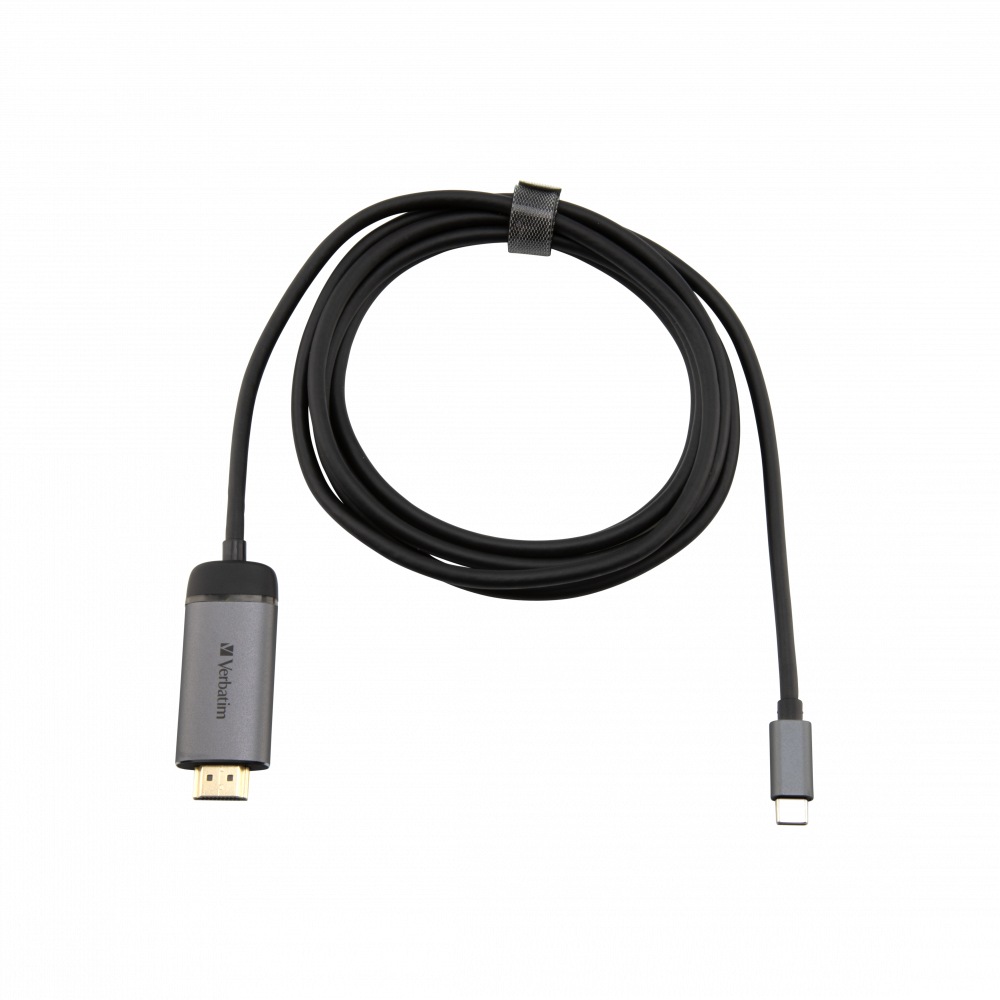 Verbatim CABLU video, 4K, USB Type C (T) la HDMI (T), cablu 1.5 m, brushed metal, 49144