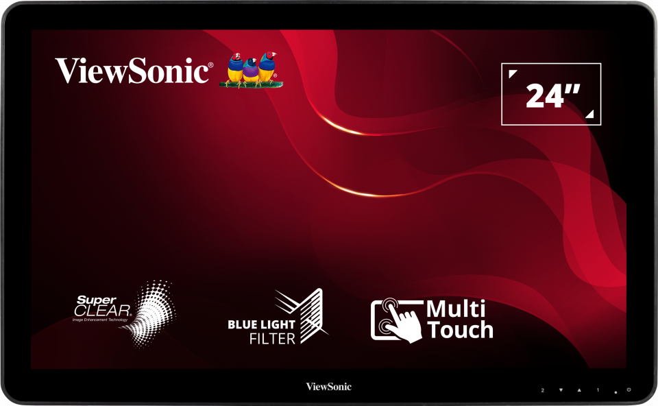 VIEWSONIC Monitor Consumer, 24", 1920 x 1080 pixeli, Touchscreen, Black, TD2430