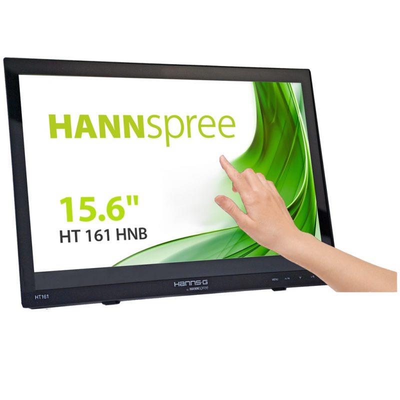 Hannspree Monitor, Touch, 15.6 Wide, 1366x768, 220cd/m?, 12 ms, 500:1, HDMI & VGA, 1W x 2, HT161HNB