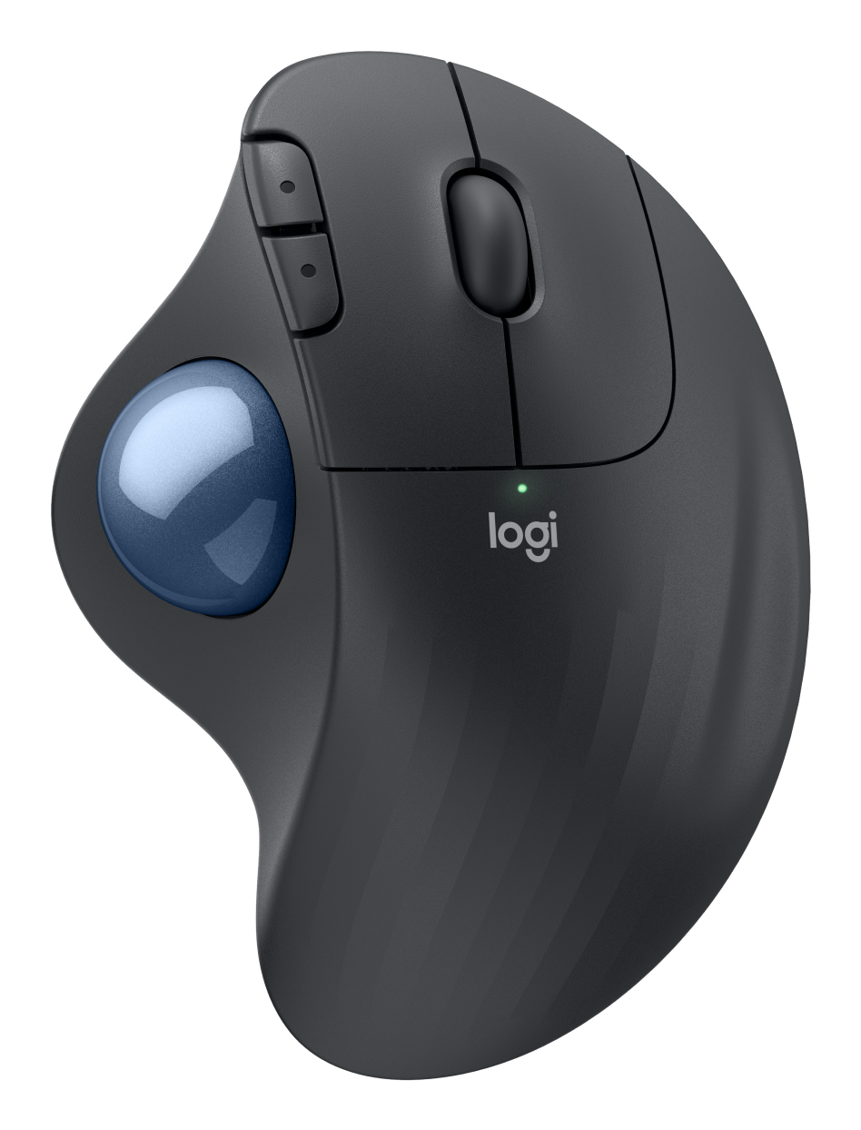 Logitech ERGO M575S Wireless Trackball - GRAPHITE+BLUE BALL - BT - EMEA28-935", 910-007029