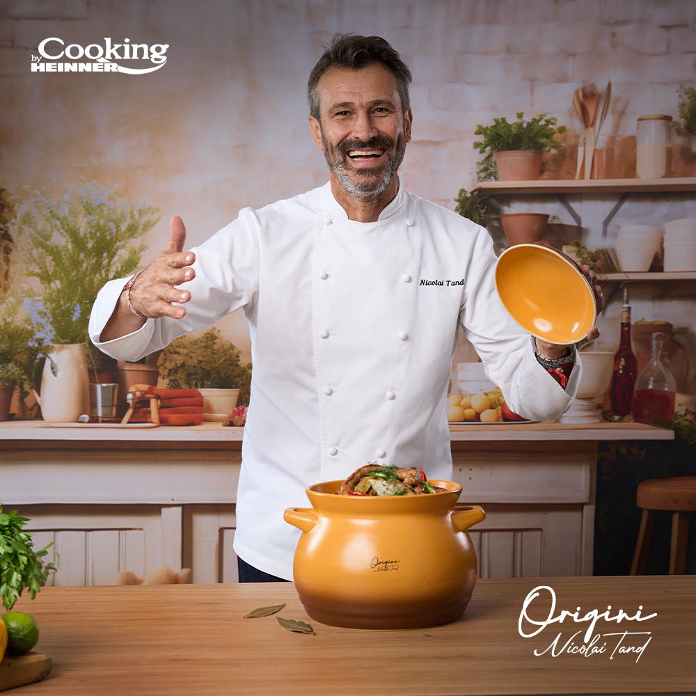 HEINNER OALA CERAMICA CU CAPAC, 19x19.5 CM, 6 L, NICOLAI TAND, ORIGINI, COOKING BY, HR-FJ-070 - imagine 11