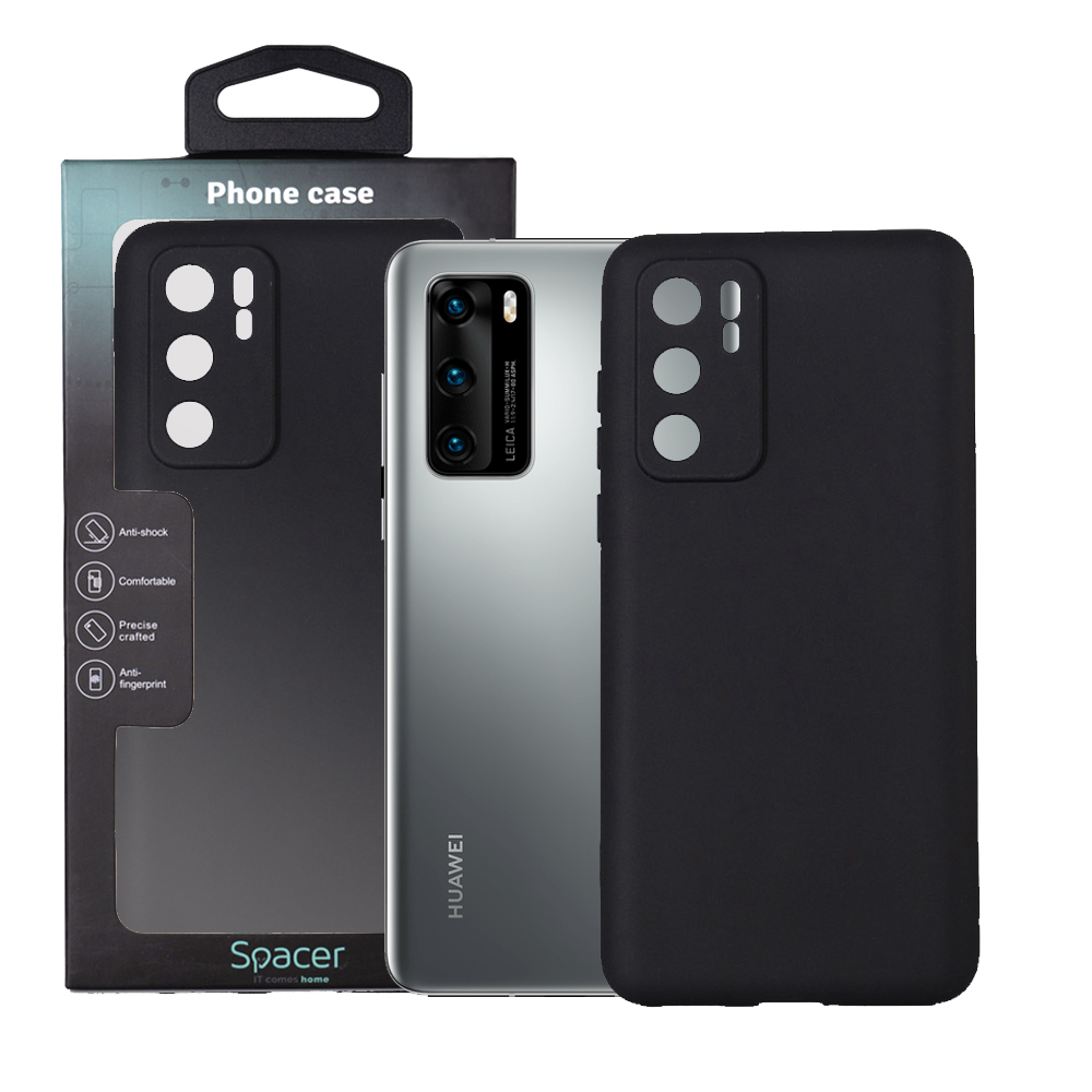 SPACER Husa Huawei telefon P 40, negru, tip back cover, material flexibil TPU, SPPC-HU-P-40-TPU