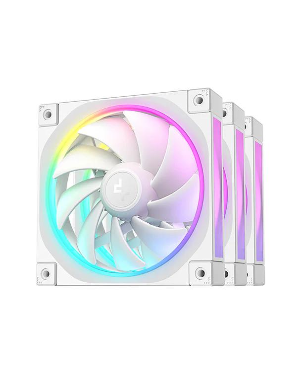 Deepcool Set 3 ventilatoare FL12R WH 3IN1, 120mm, 500-2150 RPM, FDB, 55 cfm, 4pin, R-FL12R-WHAPN3-G
