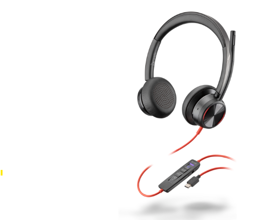 HP Casti Head-band Blackwire 8225, Wired, noise-canceling, Negru, 8X225AA