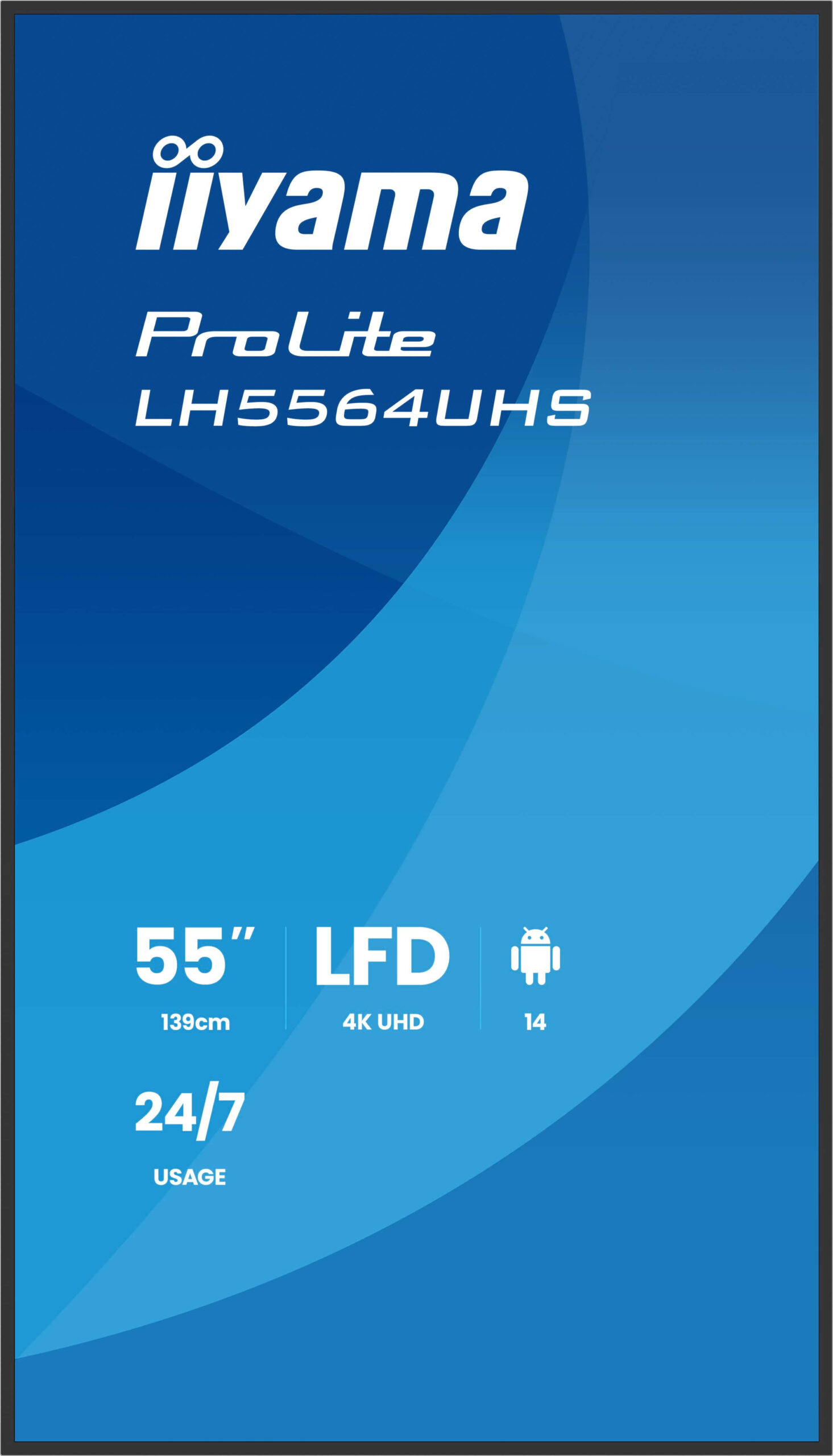 Iiyama LFD 4K VA 55 500cd 5000:1 6.5ms Android 14 OS, iiSignage, iiControl, iiShare, LH5564UHS-B1AG - imagine 3