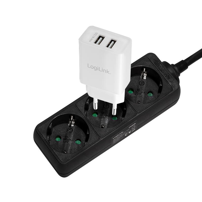 Logilink PRELUNGITOR, Schuko x 3, cablu 3G 1.5mm2, 230 V/16 A, 50 Hz, max. 3500 W, IP20, LPS205B
