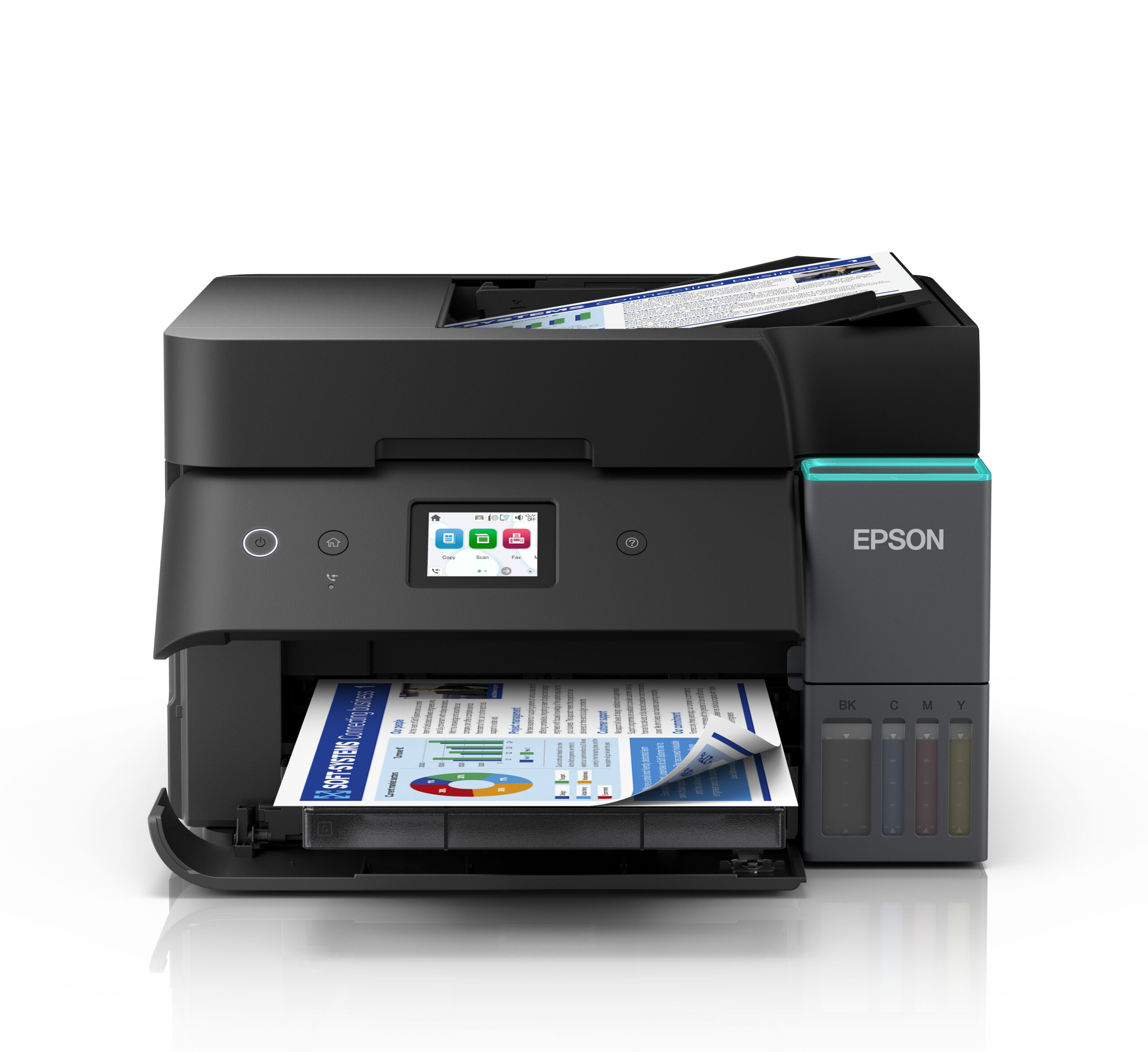 Epson Multifunctional Inkjet CISS Color L6390, A4, Impr|Scan|Cop|Fax,35 ppm mono,23 ppm, C11CL40405 - imagine 2