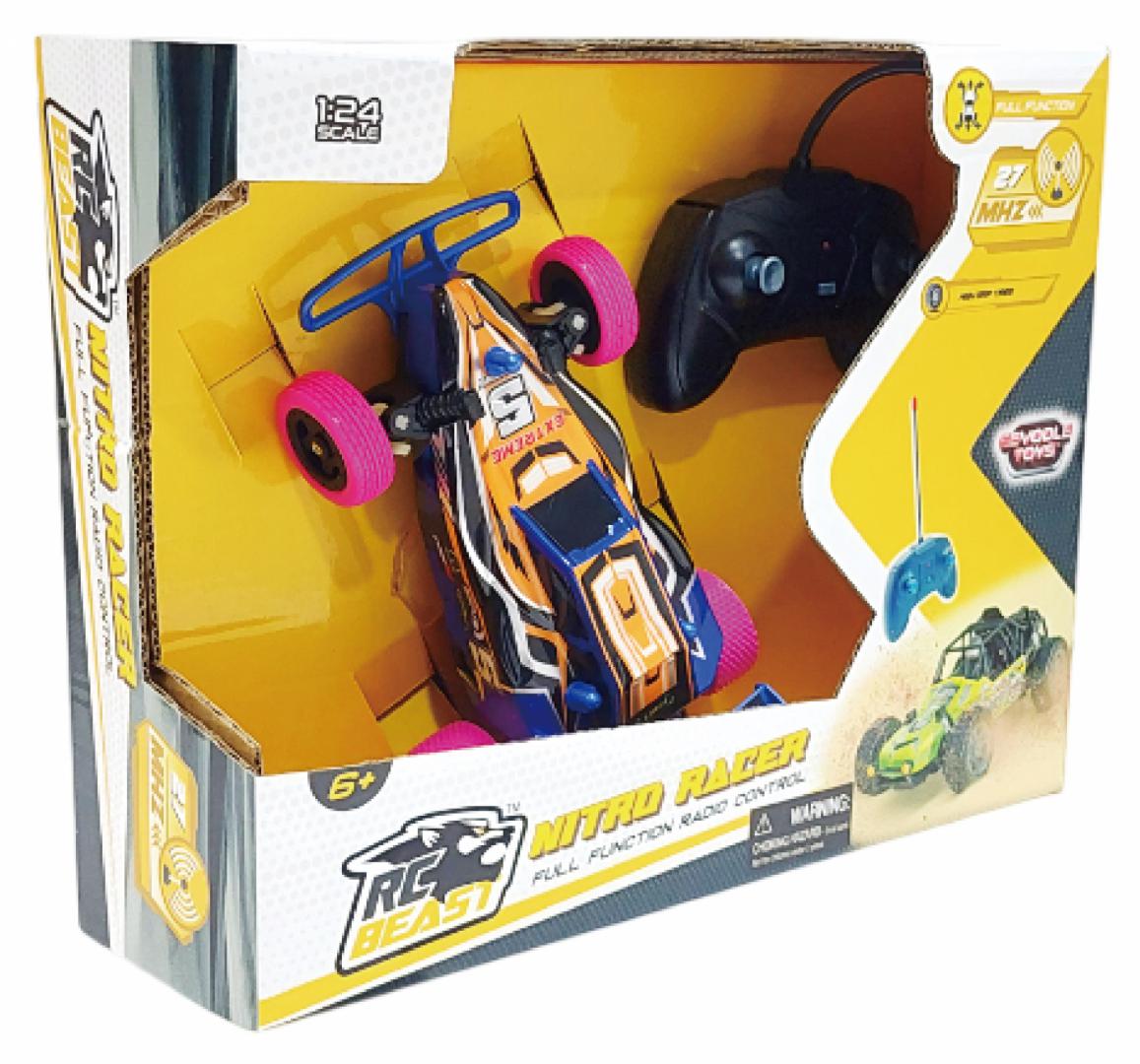 CEVODLE MASINUTA CU TELECOMANDA NITRO RACER, SCARA 1/24, 19CM, DIVERSE CULORI, CEV24531-3204MIX - imagine 4