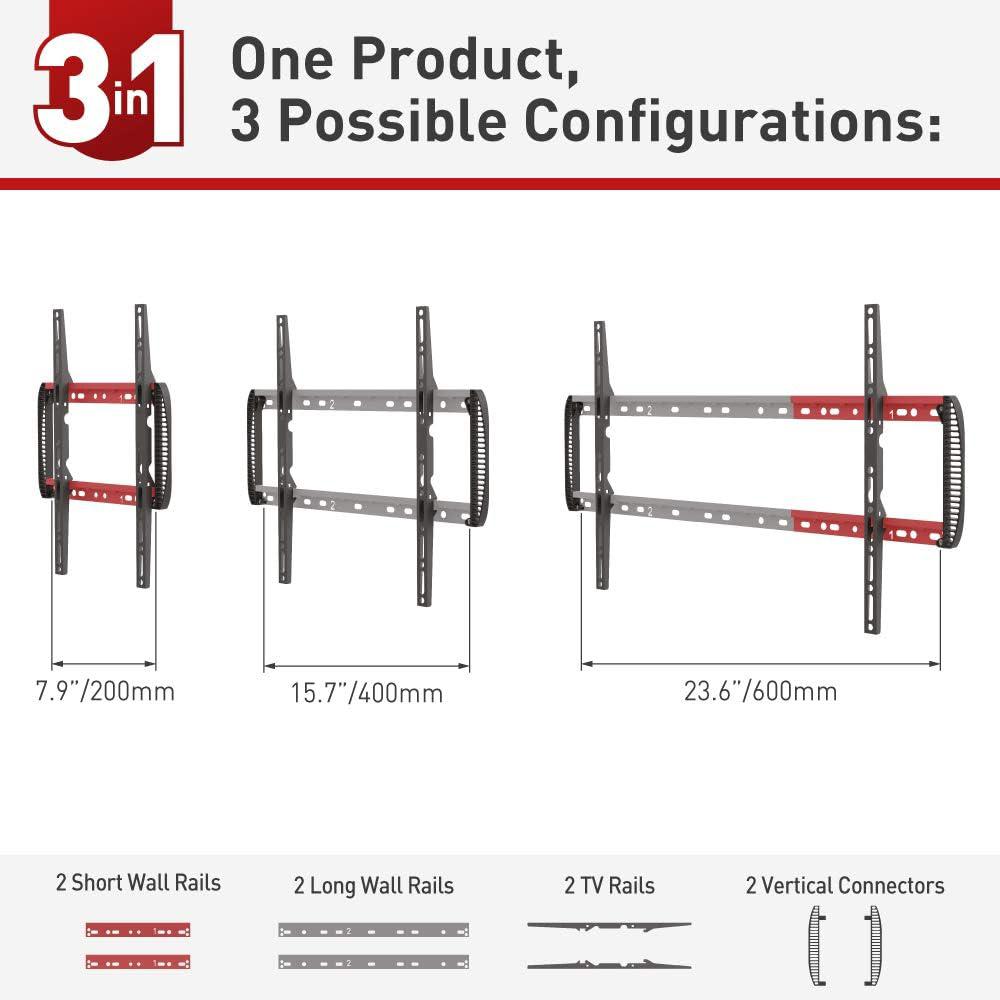 Barkan Suport TV perete fix 13-90" 60kg, E407 - imagine 3