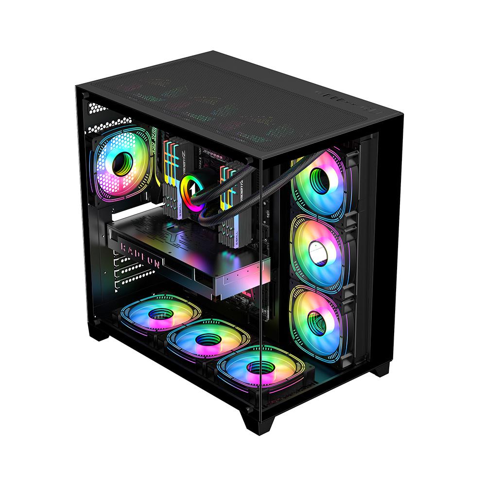 1st PLAYER Carcasa 1STPLAYER Gaming MV8 Cube Tower NEGRU, MV8 BLACK