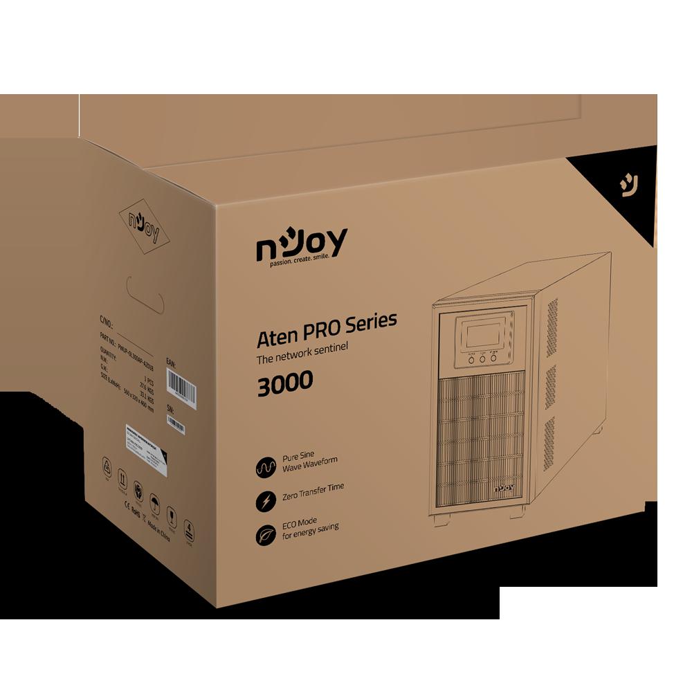 Njoy UPS, ATEN PRO 3000, Online cu sinusoida pura, tower, 3000VA/2700W, AVR, PWUP-OL300AP-AZ01B - imagine 6