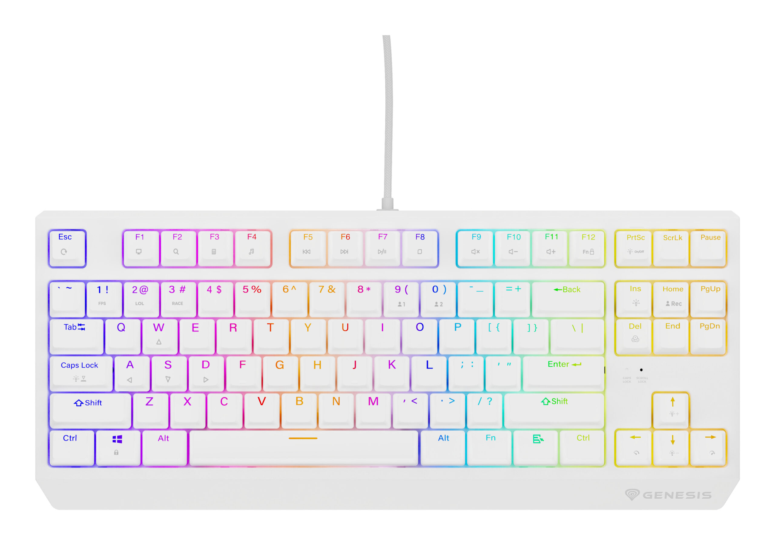 Genesis Tastatura Thor 230 TKL R alb, NKG-2078 - imagine 3