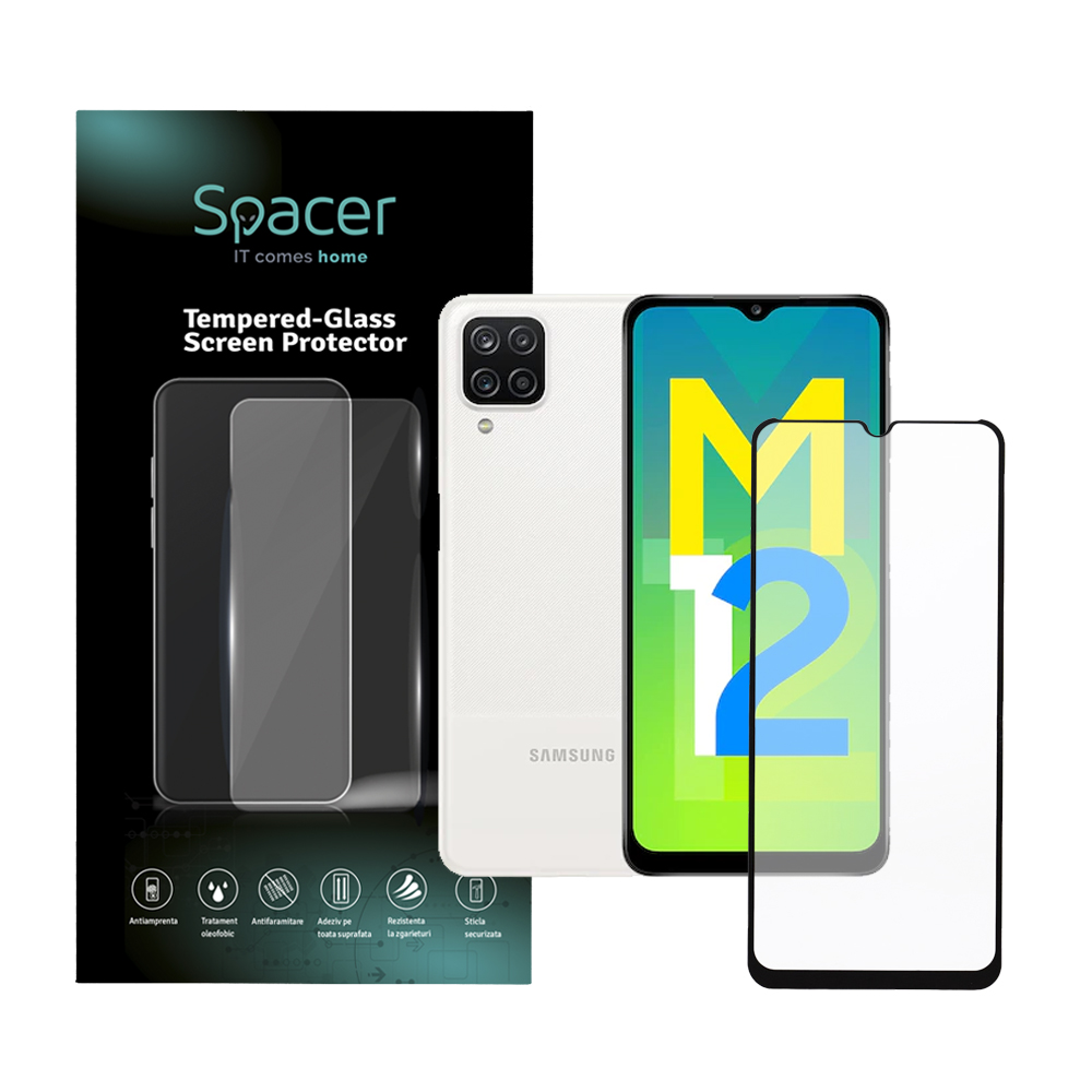 SPACER FOLIE STICLA pentru Samsung Galaxy M12, grosime 0.3mm, acoperire totala, SPPG-SM-GX-M12-TG