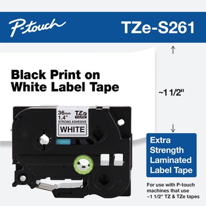 BROTHER Banda laminata Original Black on White pentru, TZES261