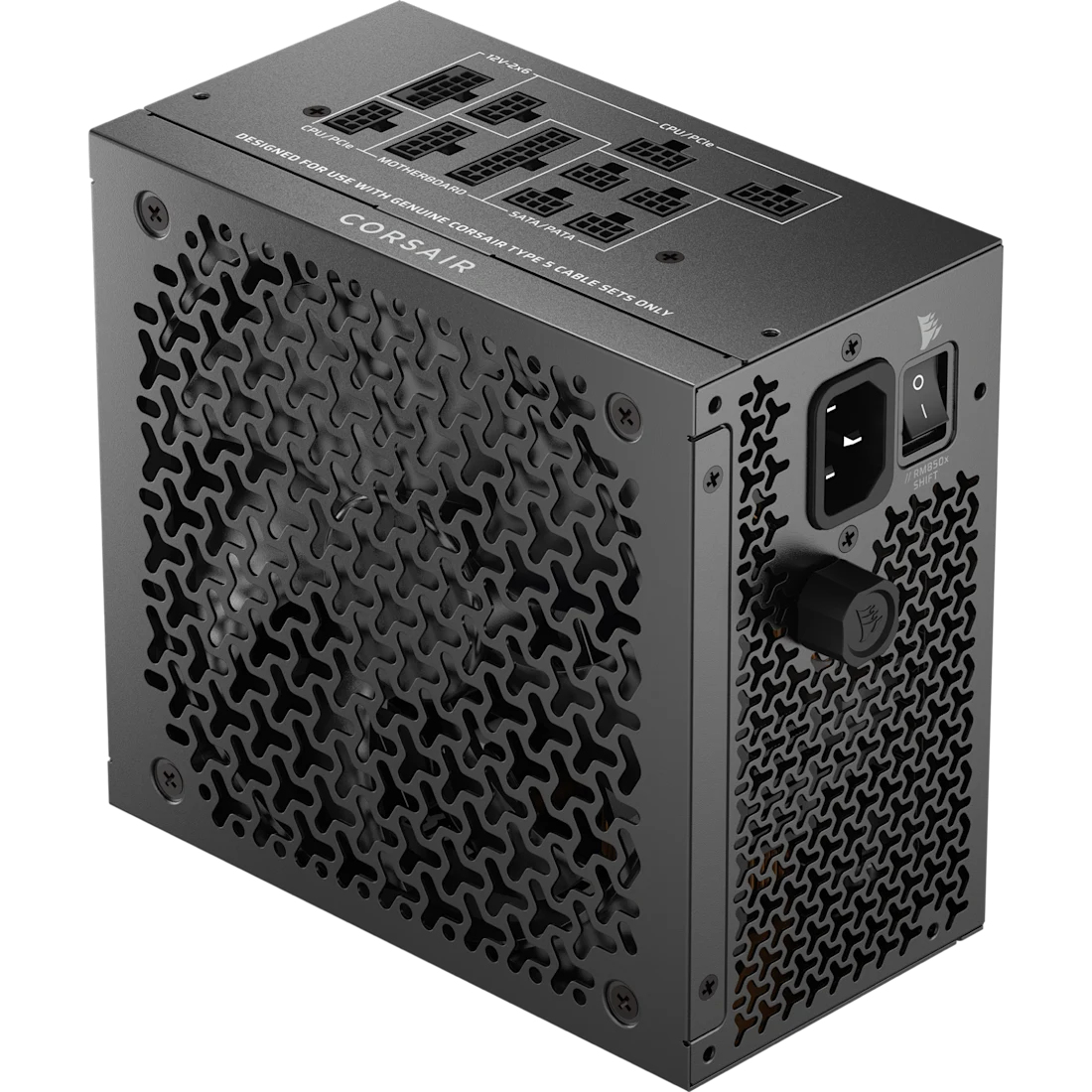 Corsair Sursa RM850x Shift (2025), 850W, ATX 3.1, PCIe 5.1, Cybenetics GOLD, Negru, CP-9020299-EU