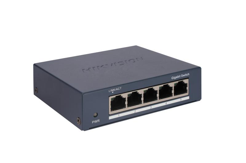 HIKVISION Switch : 5 × Gigabit RJ45 ports, DS-3E0505-O