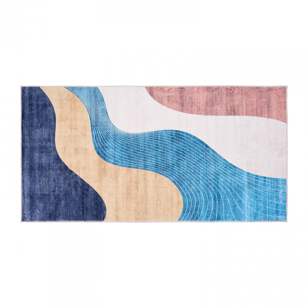 HEINNER Covor printat, FLOW 70x140 cm, lavabil cu spate antialunecare, inaltime fir, HR-PRINT70-FLW