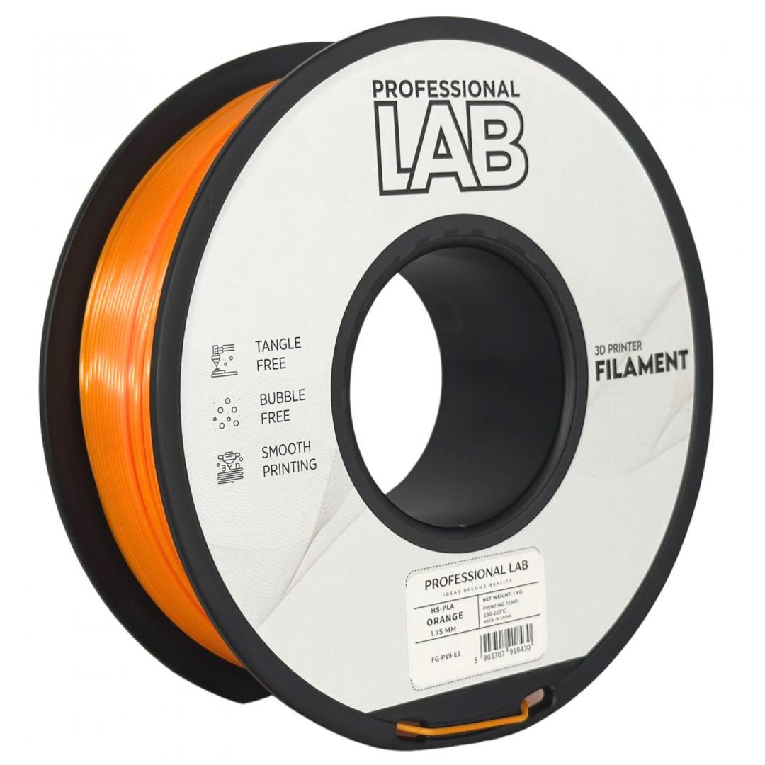 PROFESSIONAL LAB Filament 3D Proffesional Lab, Diamentru 1.75mm, Greutate: 1KG, HS-PLA ORANGE