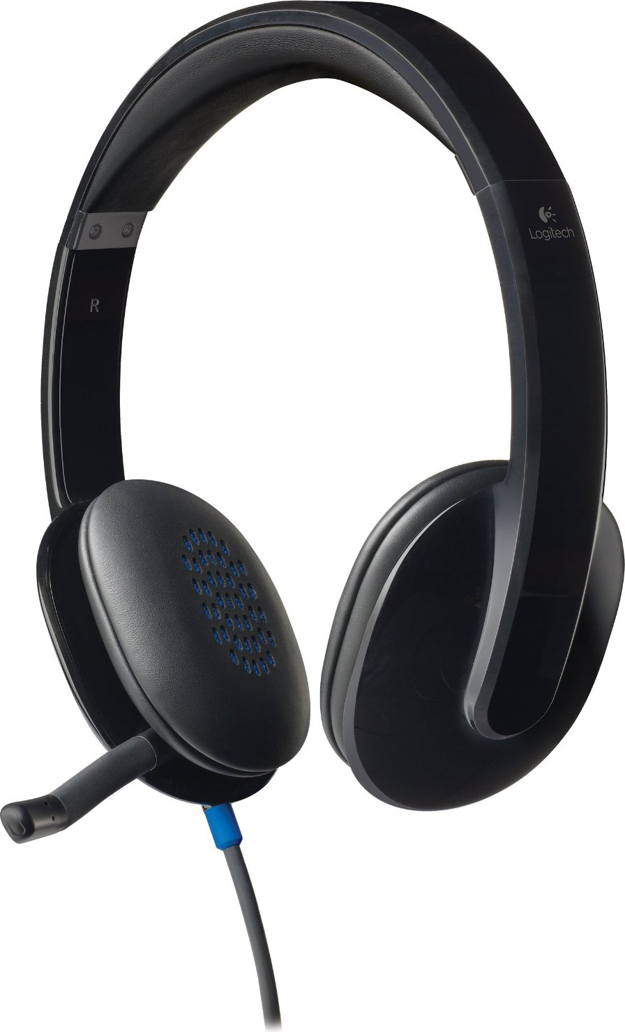 Logitech CASTI, H540, cu fir, standard, utilizare multimedia, call center, microfon pe, 981-000480