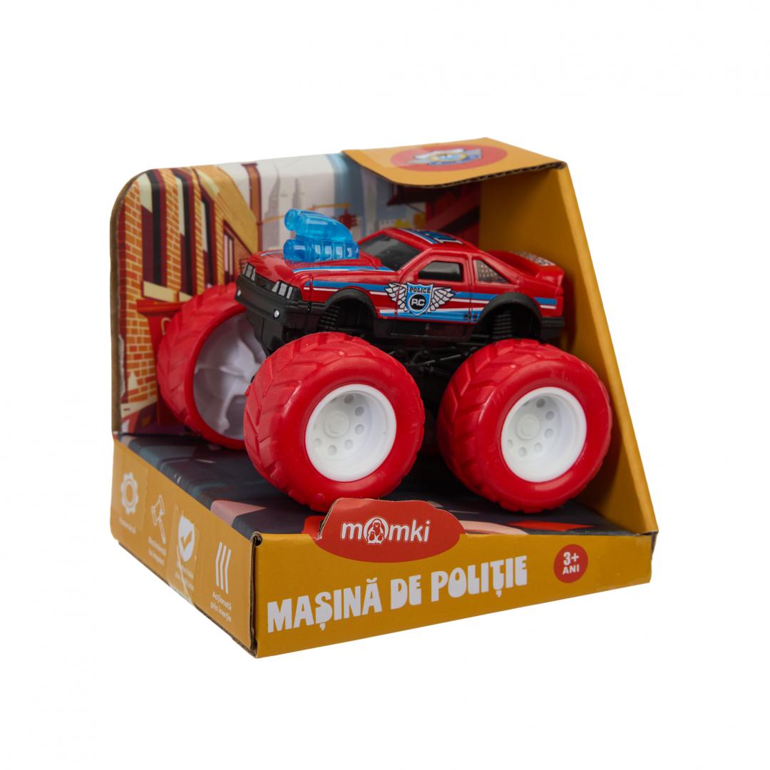 MomKi MASINA DE POLITIE, 8.5CM, DIVERSE MODELE SI CULORI, MOMKI1199-8A - imagine 10