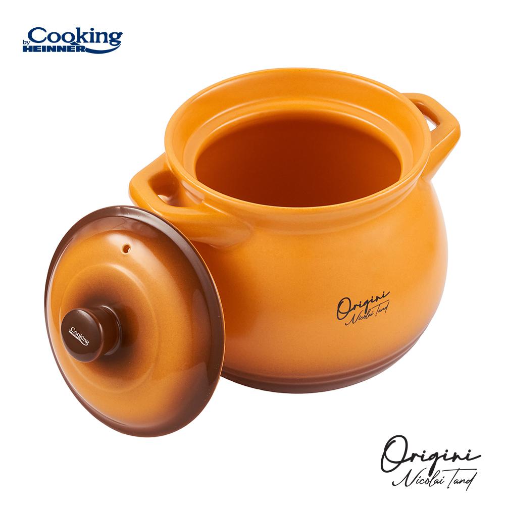 HEINNER OALA CERAMICA CU CAPAC, 14.5x16 CM, 3 L, NICOLAI TAND, ORIGINI, COOKING BY, HR-FJ-035 - imagine 3