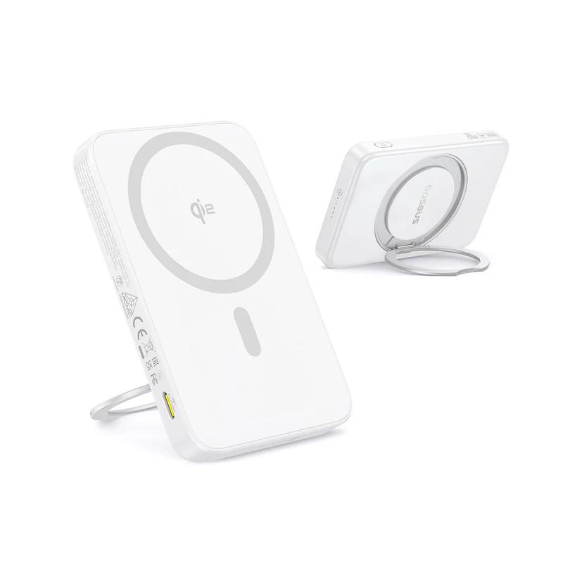 Baseus POWER BANK PicoGo Qi2 Magnetic, 5000mAh, PD 20W, 1 x USB Type-C, incarcare, P10076800213-01 - imagine 3