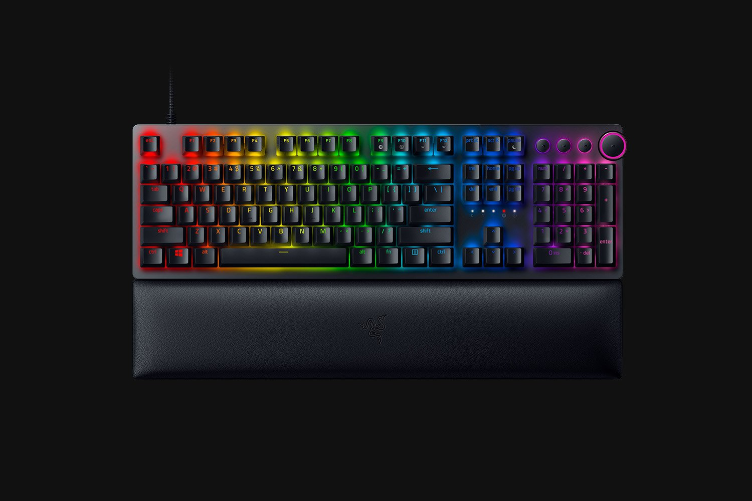Razer Tastatura Huntsman V2 Gaming Purple Switch - DE Layout Black, RZ03-03931000-R3G1 - imagine 2