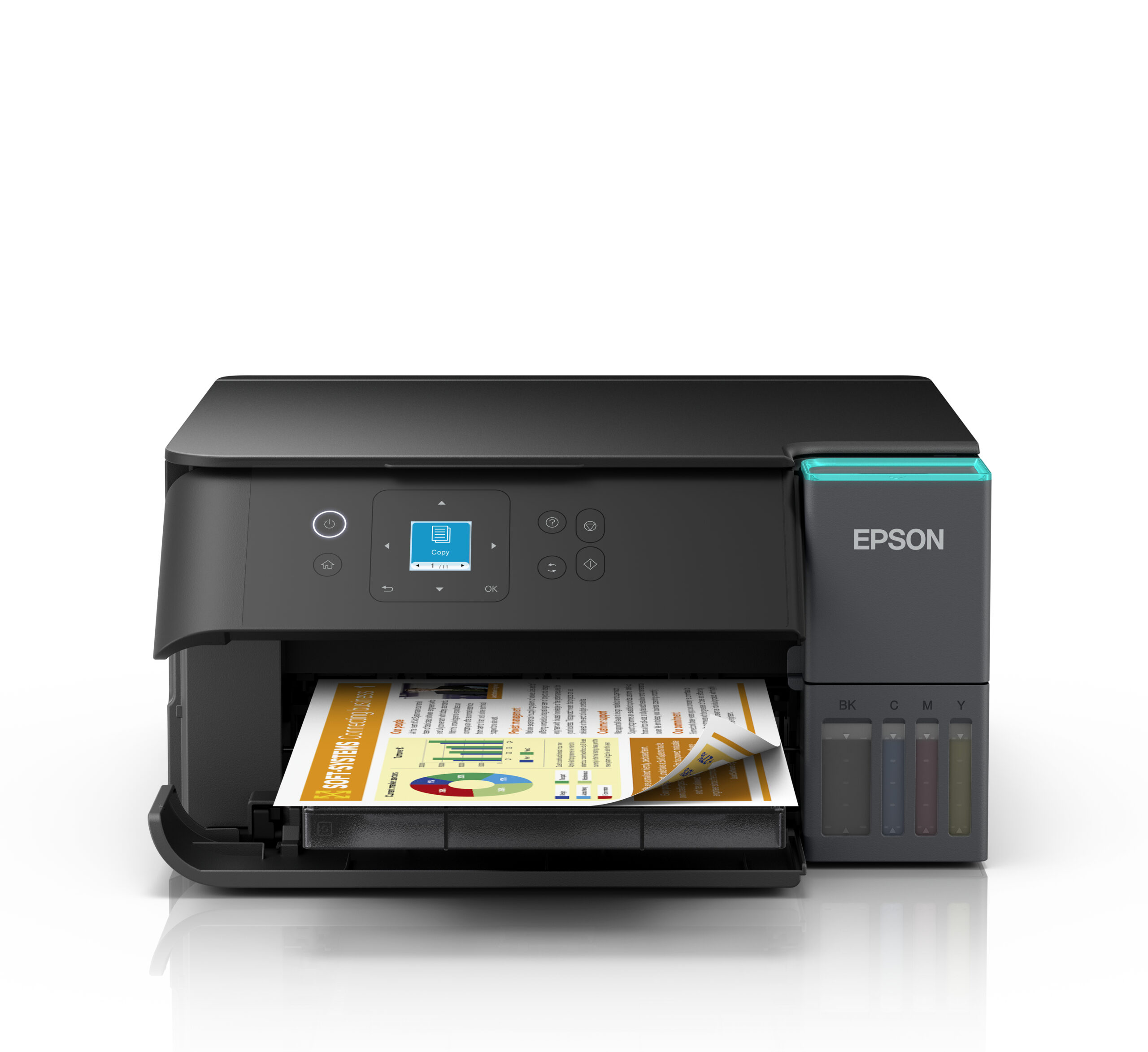 Epson Multifunctional Inkjet CISS Color L4360, A4, Impr.|Scan.|Cop., 33 ppm mono, 20ppm, C11CL41408