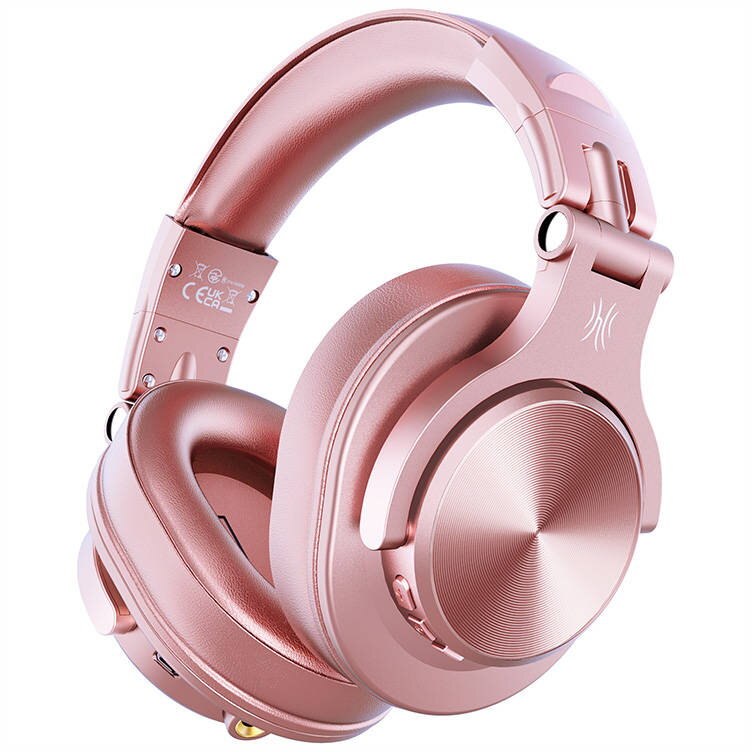 OneOdio Casca wireless, cu fir, tip over ear, multimedia, DJ, conectare prin BT 5.2, Fusion-A70-Pink