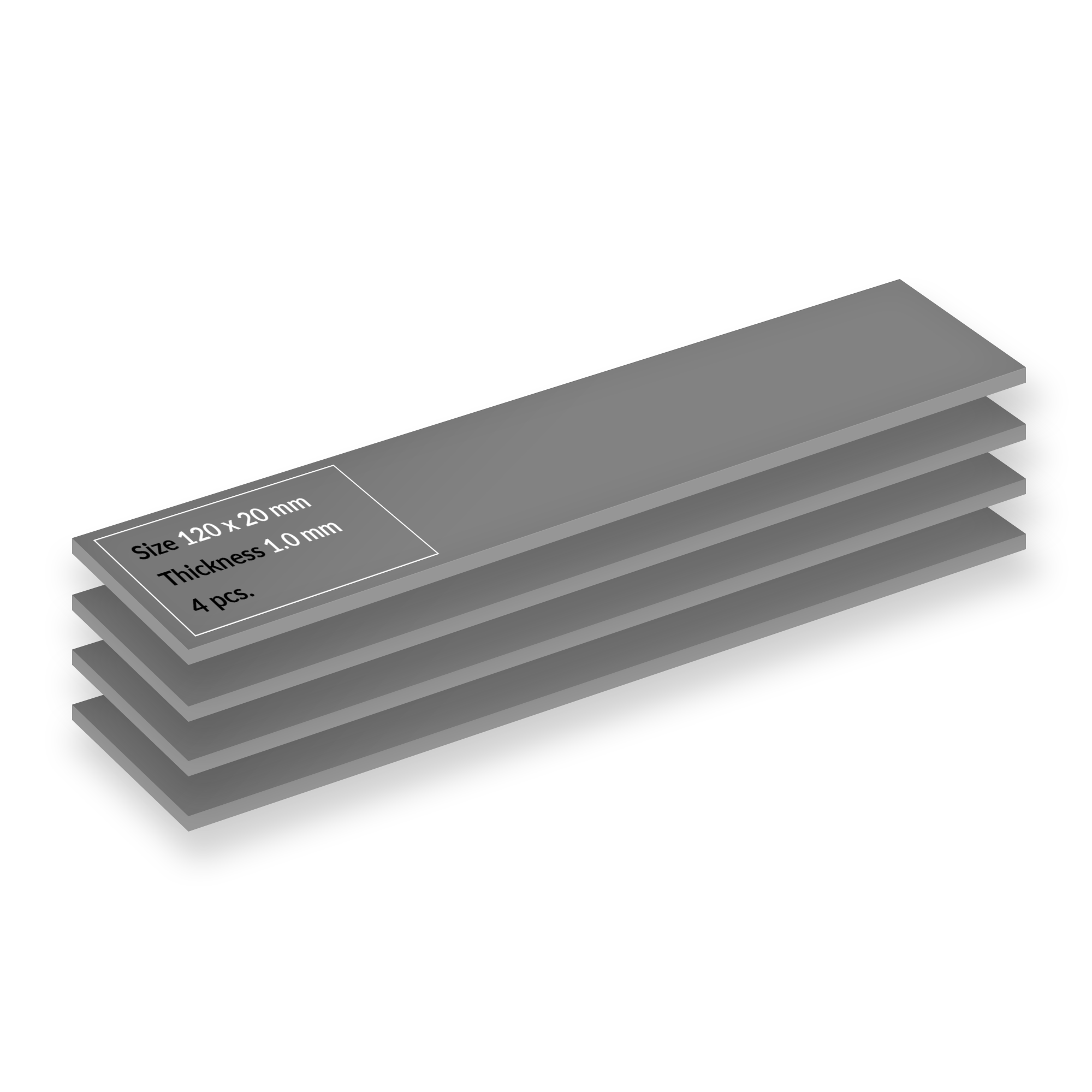 Arctic Set 4 buc Thermal Pad "TP-4", 120 x 20 mm 1mm grosime, densitate 3.4 g/cm3, ACTPD00066A