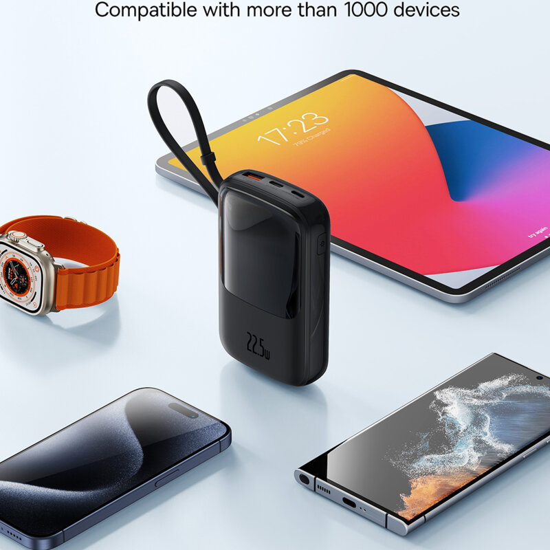 Baseus POWER BANK Qpow Pro+, display, capacitate 10000mAh, 22.5W, 1 x USB; 1 x USB, P10067101113-00 - imagine 5
