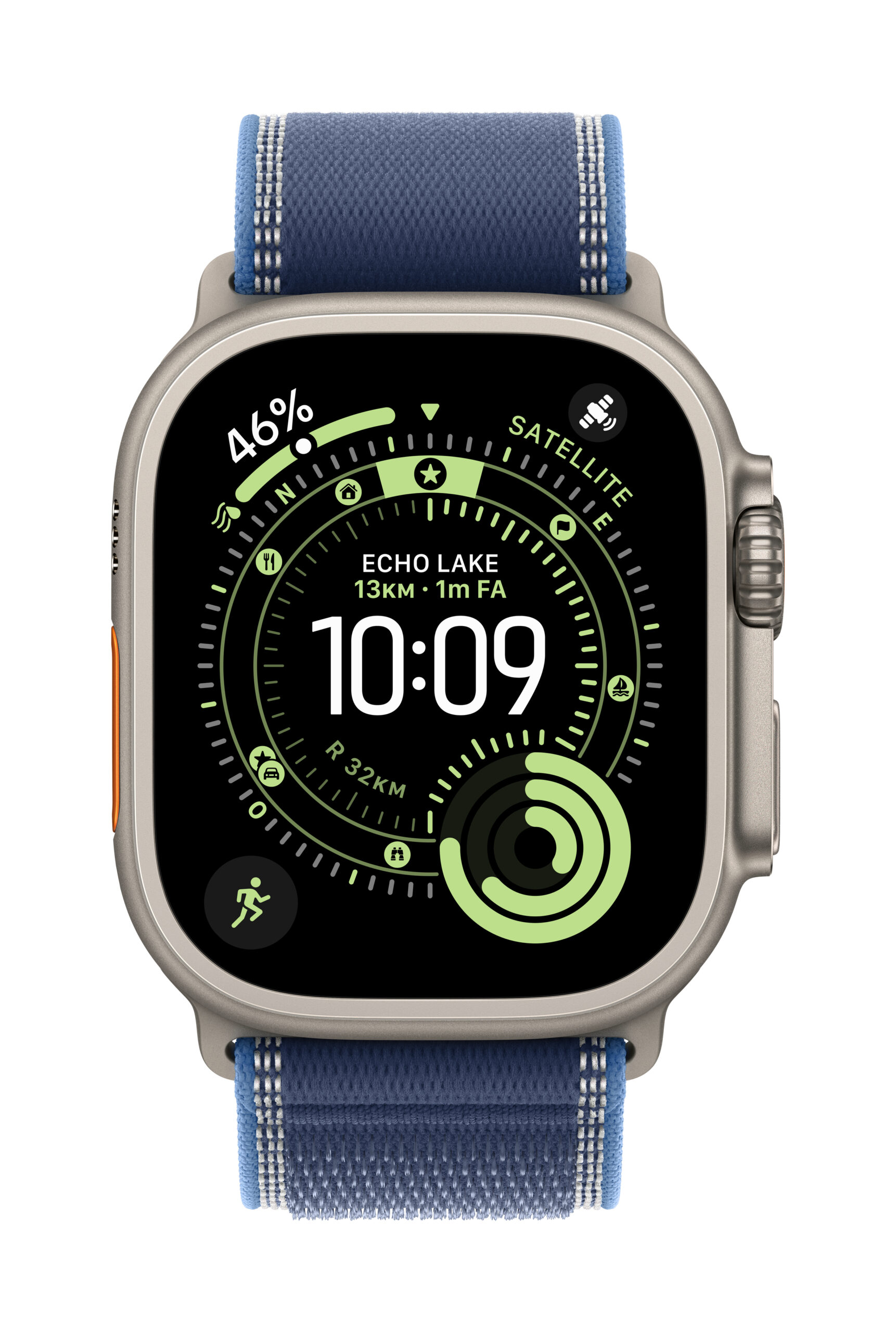 Apple AW BAND 49MM TRAIL BL/BRT NAT TITAN S/M, MFT64ZM/A