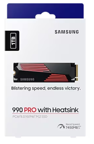 Samsung SSD 990 Pro, 1TB, PCIe 4.0, NVMe, M.2, Heatsink, MZ-V9P1T0GW - imagine 5