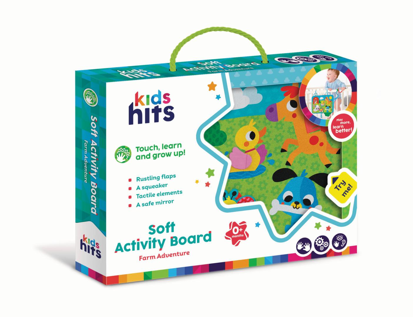 KIDS HITS PANOU SENZORIAL CU ACTIVITATI, AVENTURI LA FERMA, KH21/005 - imagine 3
