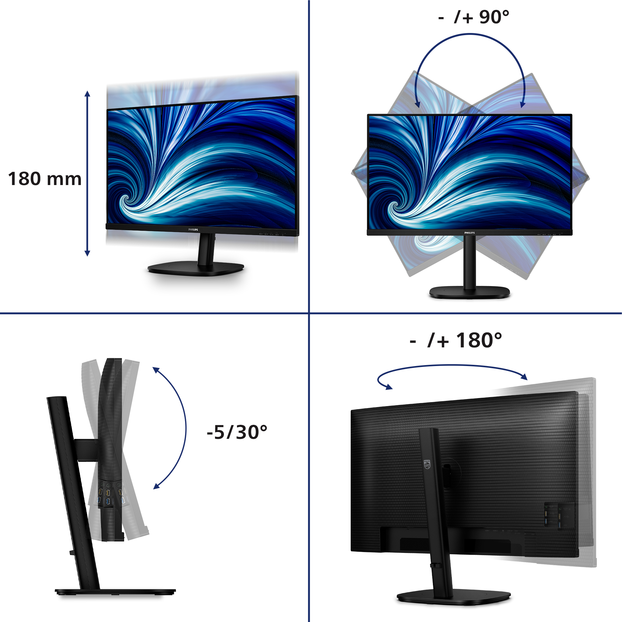 Philips Monitor 31.5", 32B2N3500/00 - imagine 5