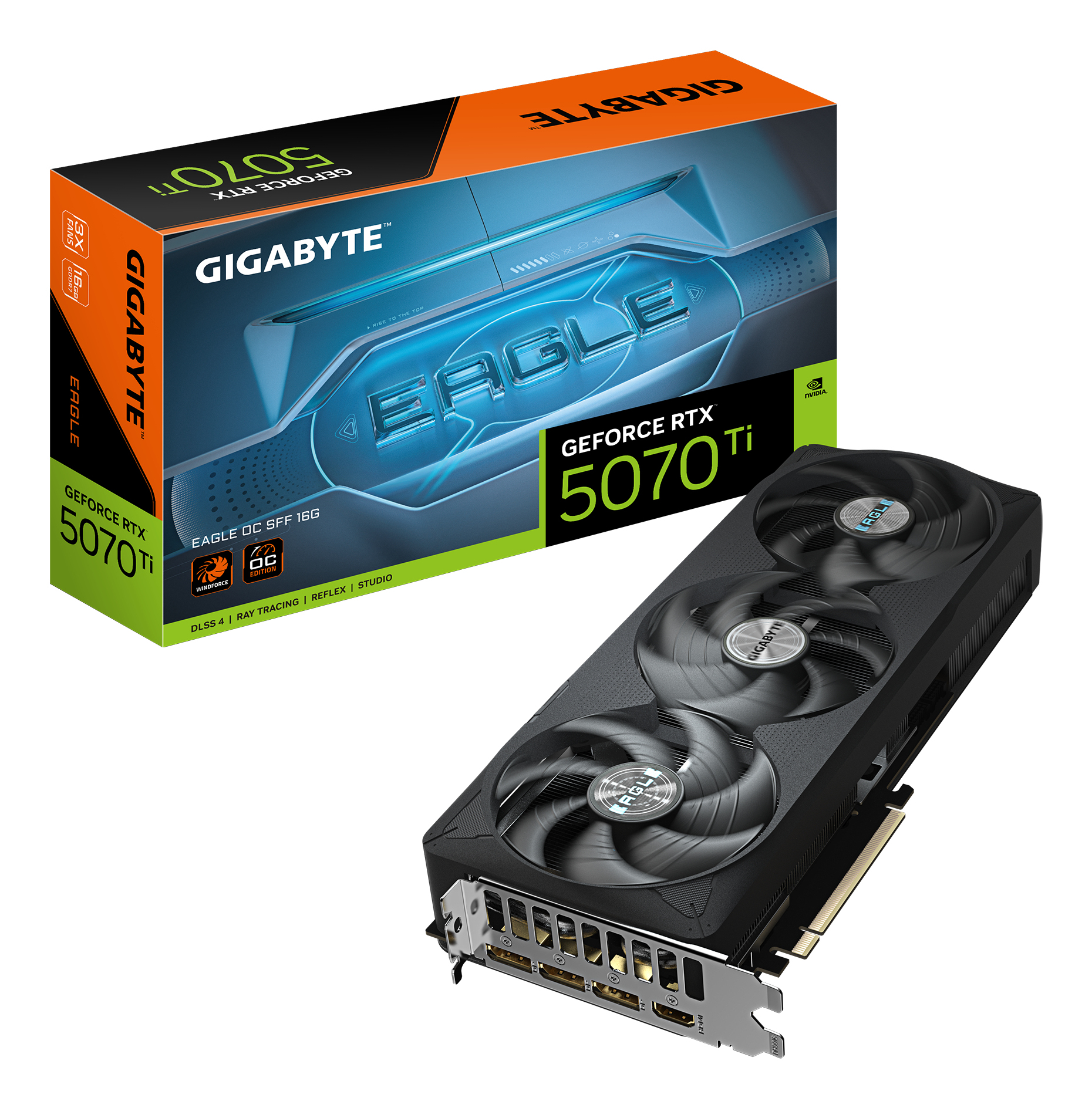 Gigabyte Placa video GeForce RTX 5070 Ti Eagle OC SFF 16G, 16384 MB GDDR7, GV-N507TEAGLE OC-16GD