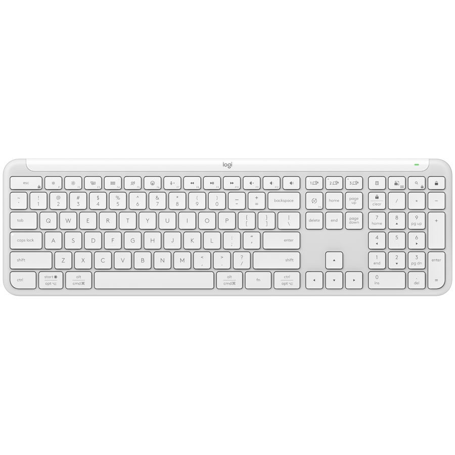 Logitech SIGNATURE SLIM WIRELESS KEYBOARD K950 - OFF WHITE - US INTL - 2.4GHZ/BT, 920-012466
